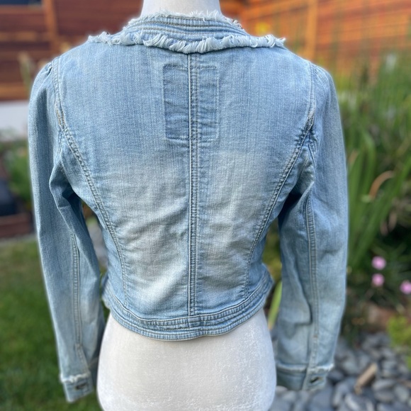 Etam Weekend cropped pear beaded denim jacket 36 - Picture 6 of 15